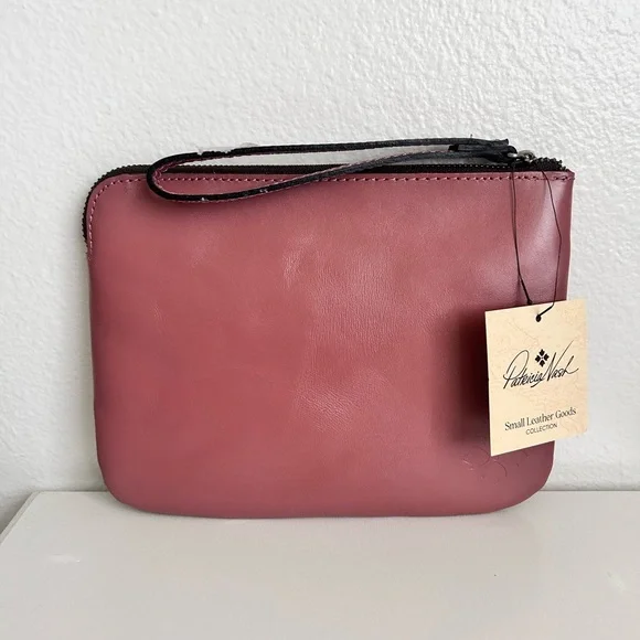 Patricia Nash Cassini Tool Old Rose Italian Leather Wristlet Clutch NWT - Picture 3 of 8